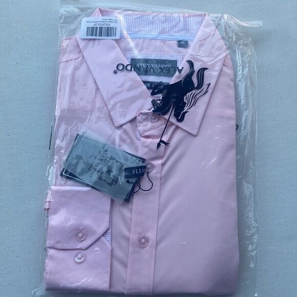 Button Down Shirt Pink - Alex Vando Men’s XL - Picture 2 of 9